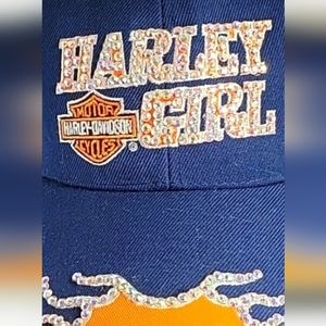 Blinged Harley Davidson Baseball Cap OS
